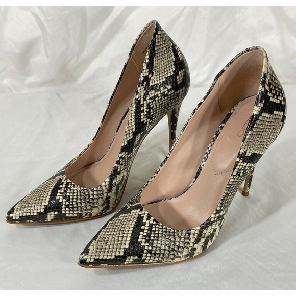 Aldo Shoes - Aldo Women's Stessy Snakeskin Stiletto High Heel Shoe Size 8 EU 38.5 Pointy Toe